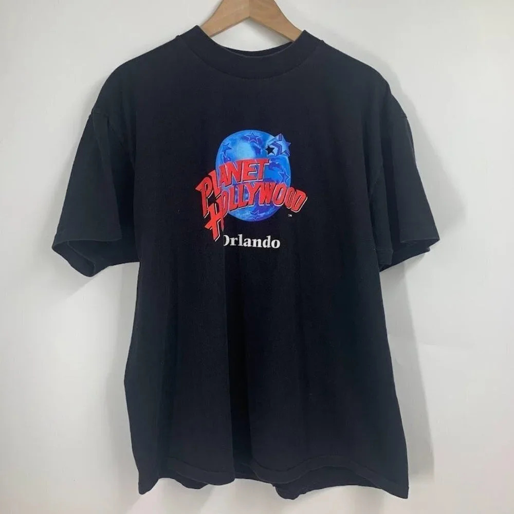 Planet Hollywood Men's Vintage Orlando Cotton Single Stitch T Shirt Size XL